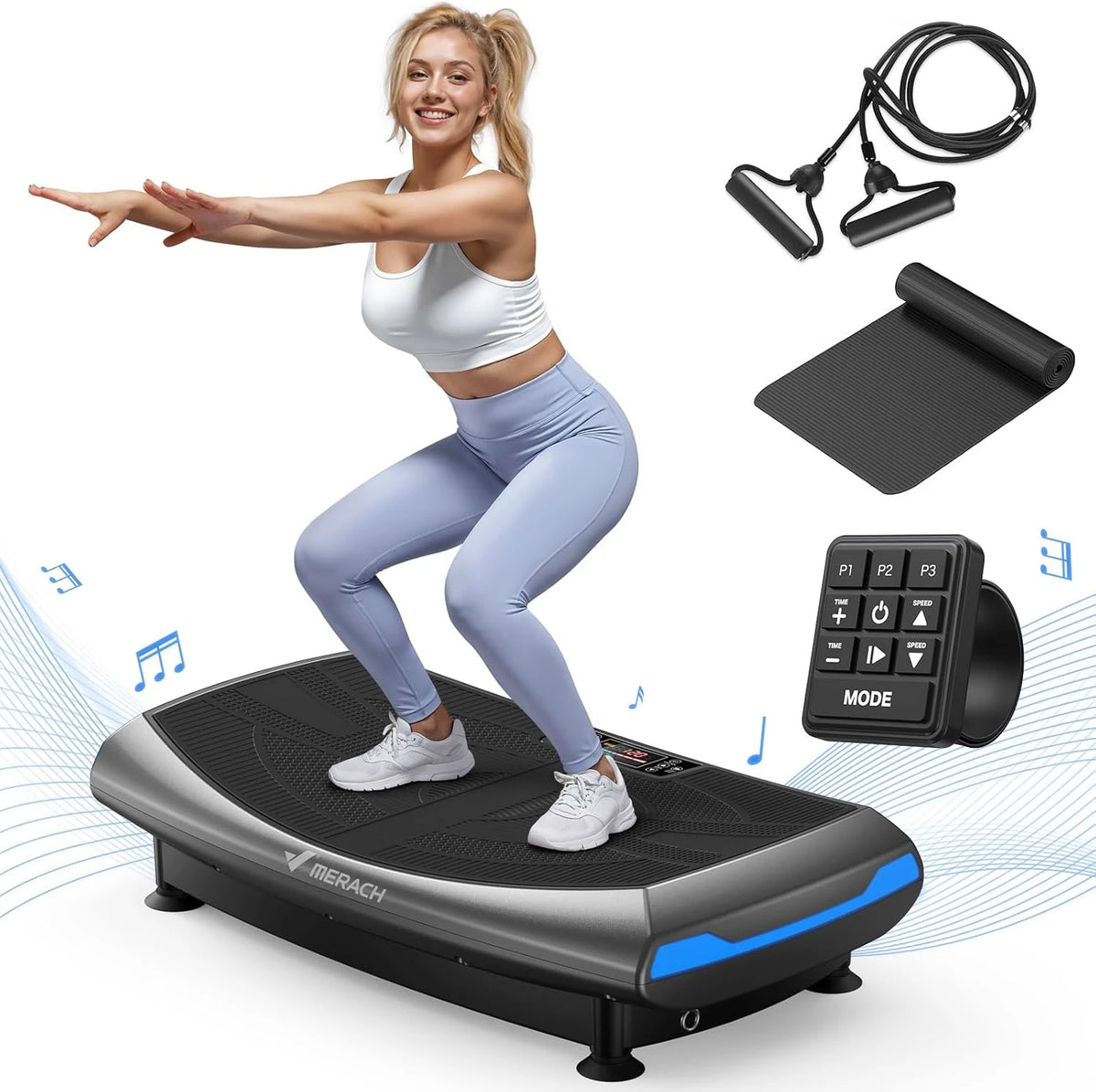 MERACH 4D Vibration Plate for Full Body Fitness Toning