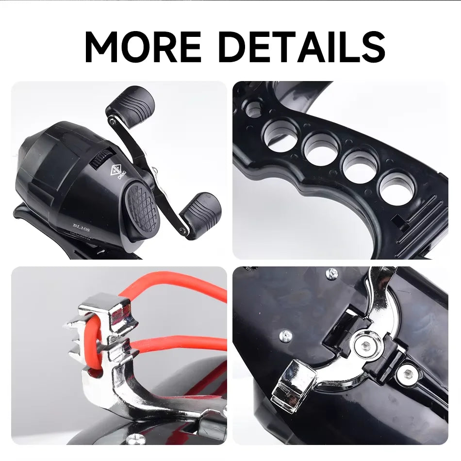 Alloy Fishing Slingshot Kit With Reel And Fish Arrow