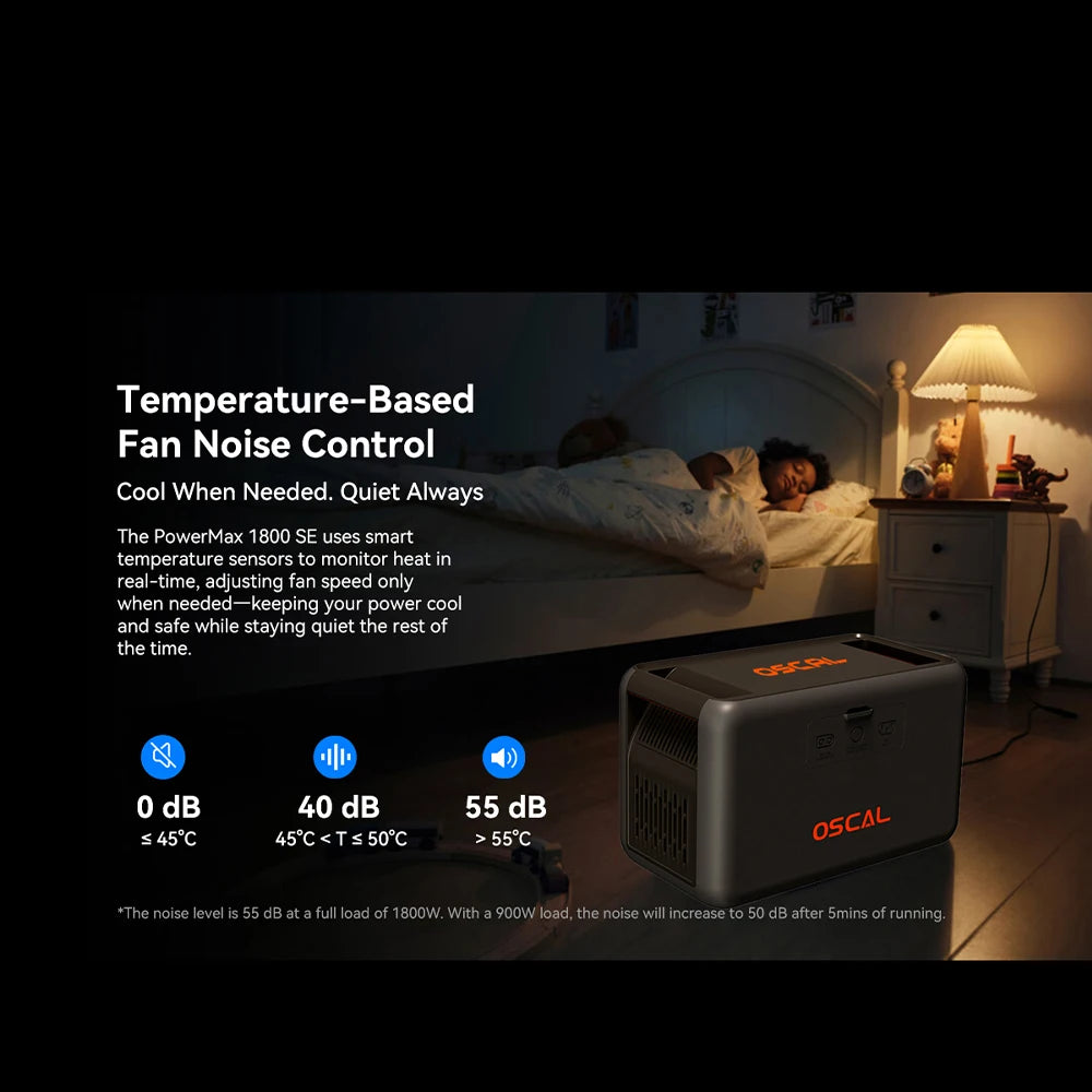 OSCAL Portable Solar Generator with LiFePO4 Battery Backup