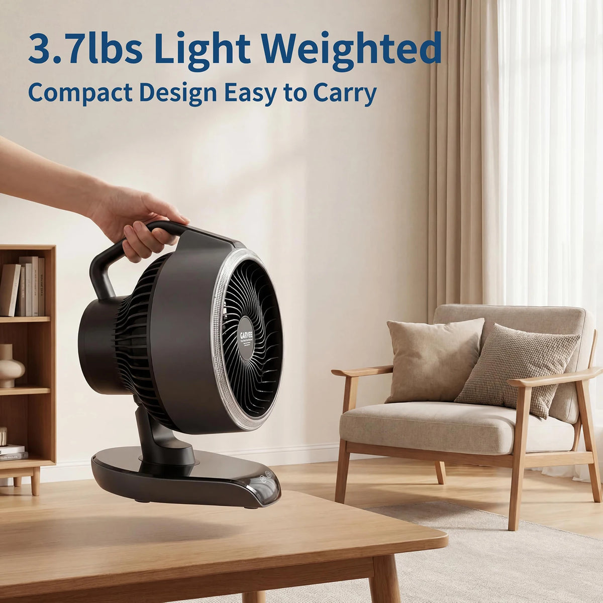 HiMISS Camping Fan With Remote Control LED Light And Timer