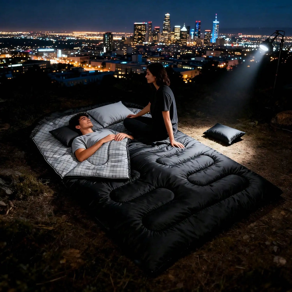Double Sleeping Bag for Adults Cold Weather Camping and Hiking