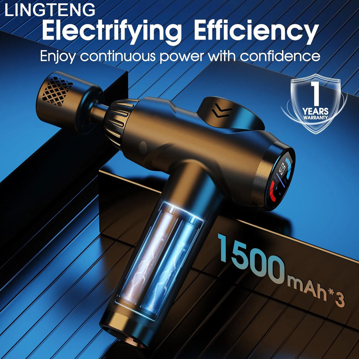 LINGTENG Hot Cold Deep Tissue Massage Gun For Muscle Relief