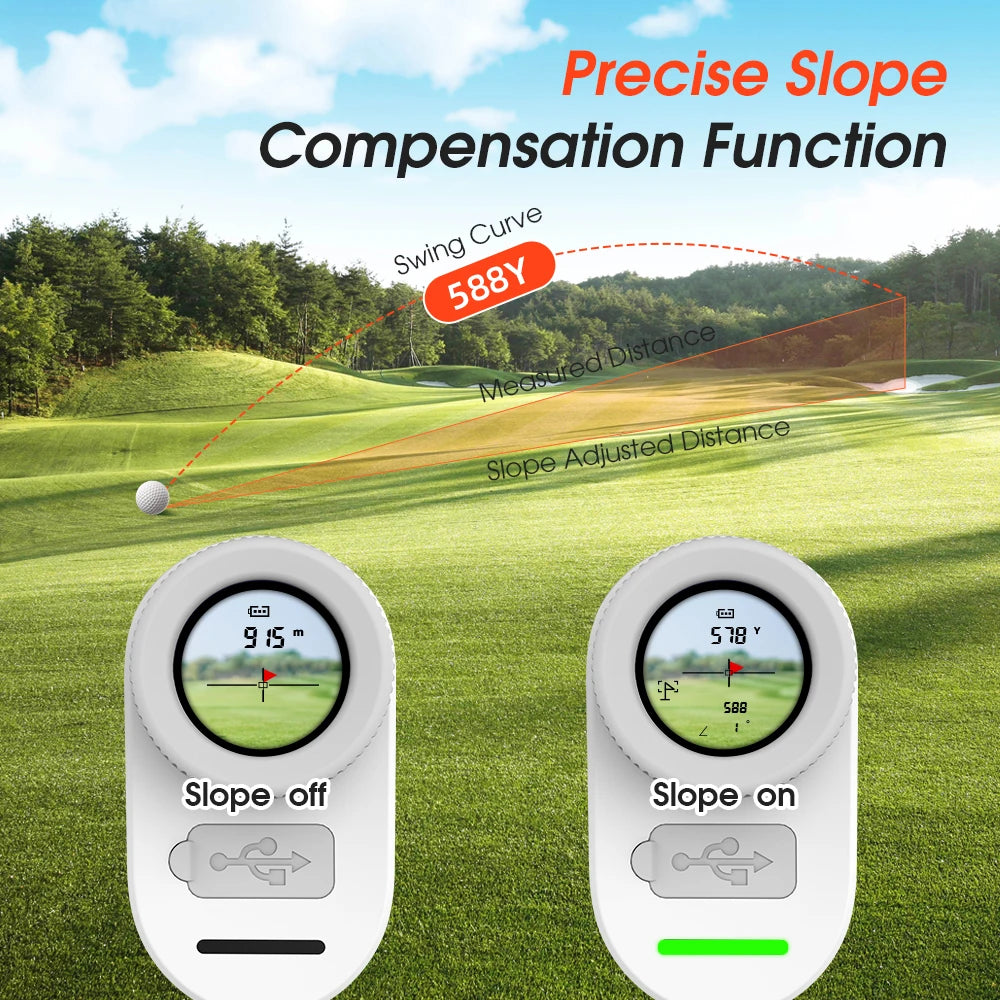 REVASRI Golf Rangefinder With Flag Lock Vibration Alert Slope Mode