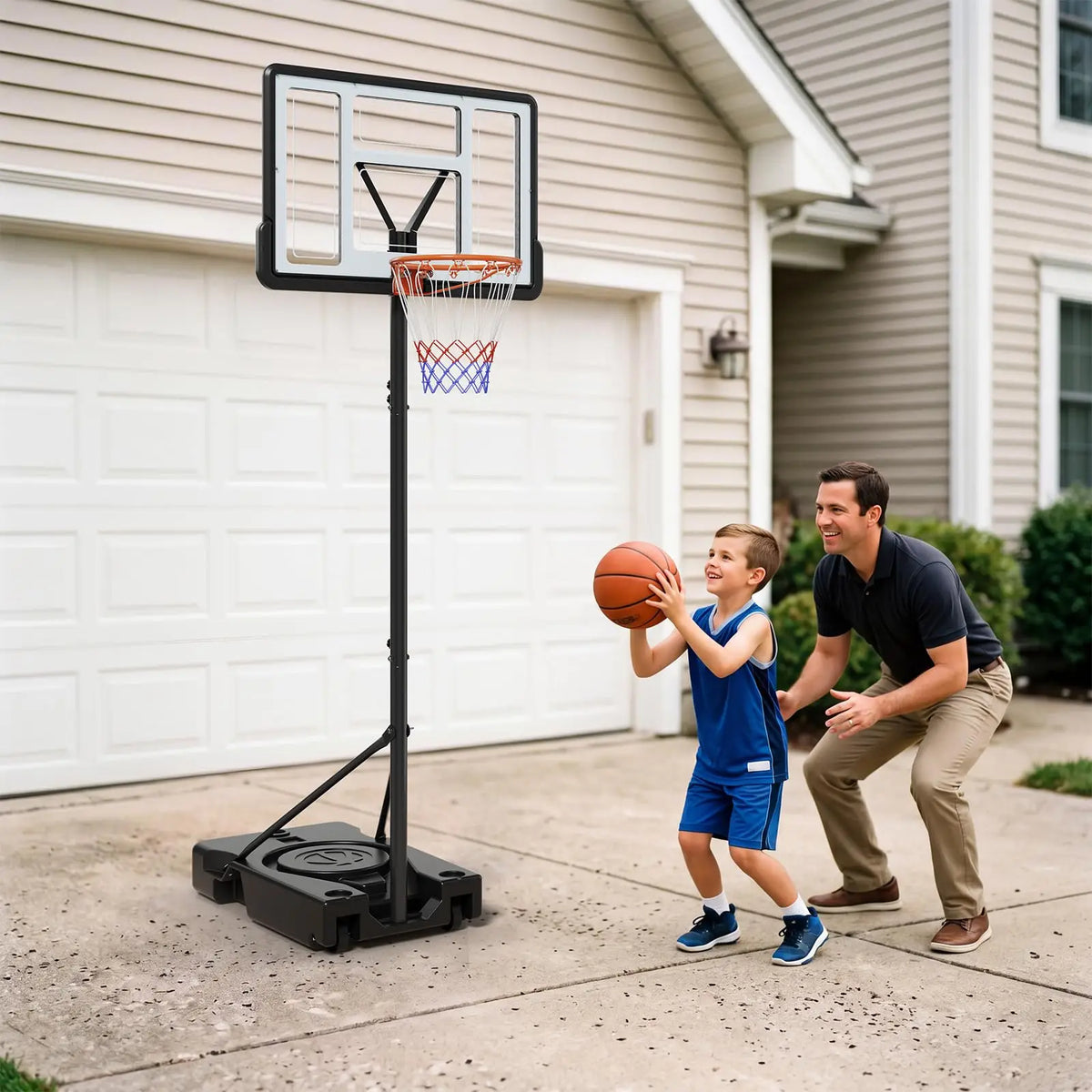 HiMISS Adjustable Portable Basketball Hoop For Backyard And Driveway