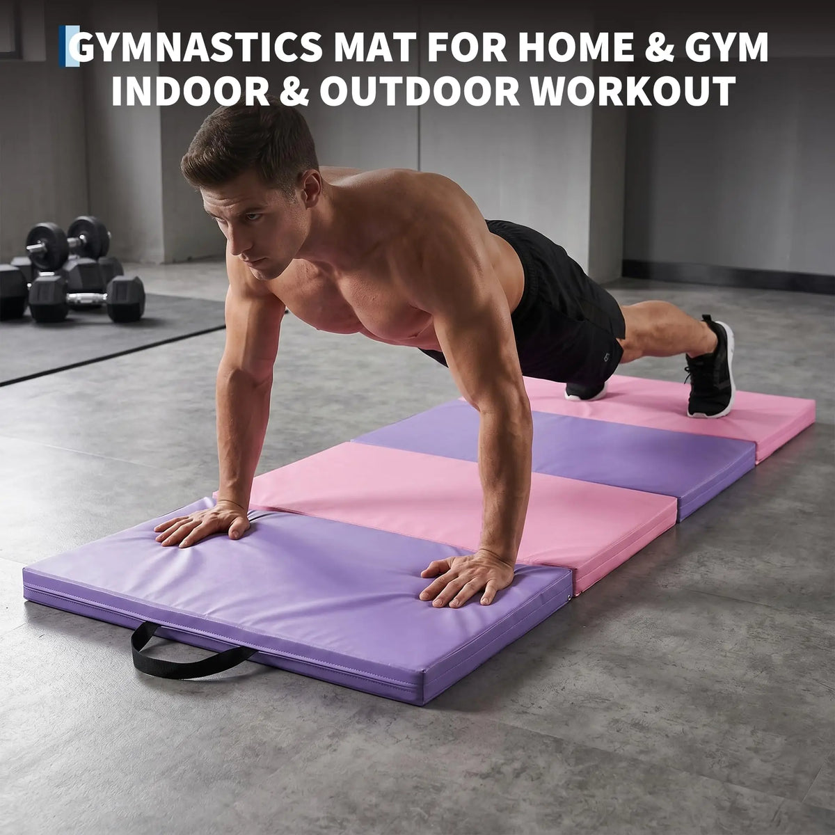 HiMISS Folding Gymnastics Exercise Mat for Home Workouts and Training
