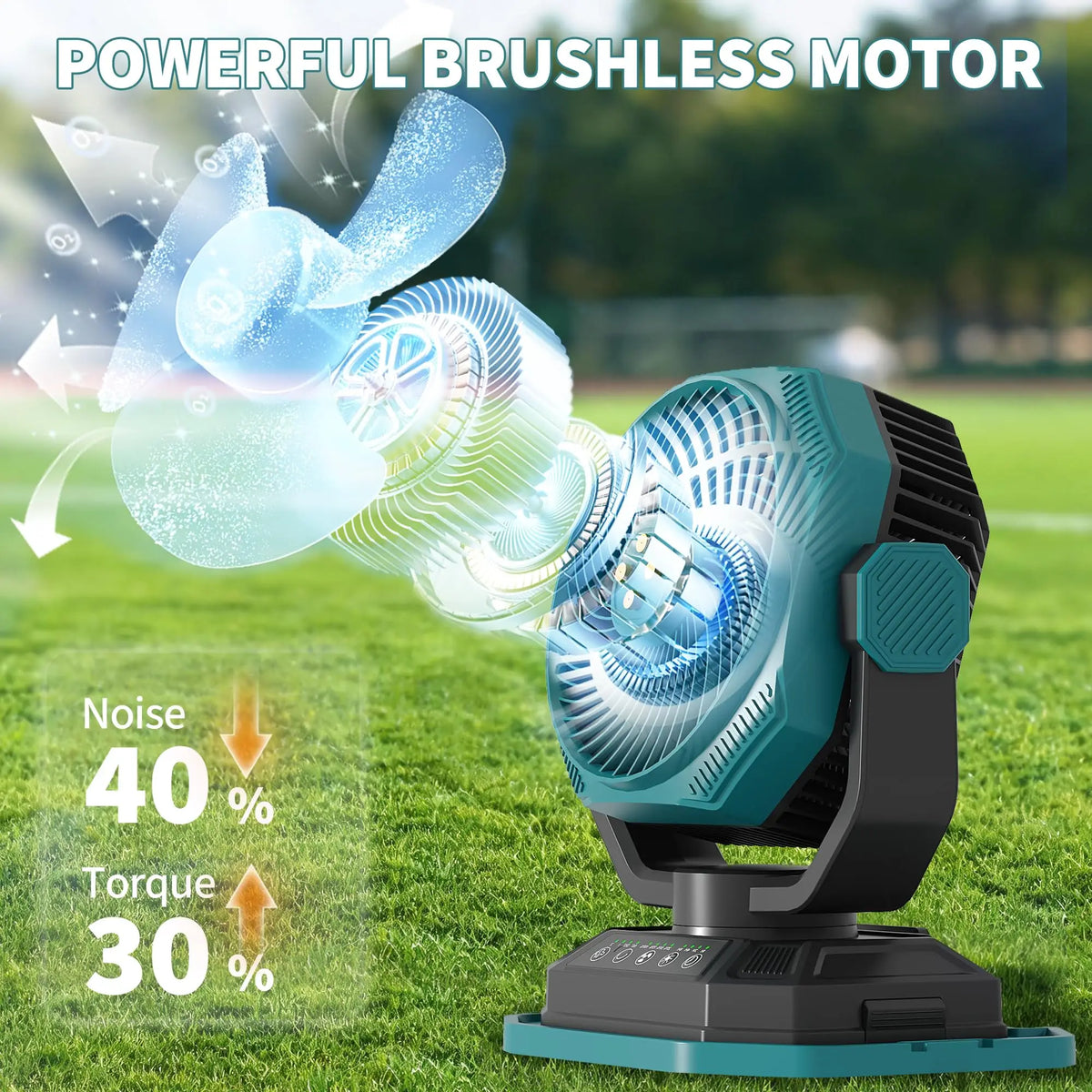 HiMISS Rechargeable Portable Misting Bucket Fan With Remote Control