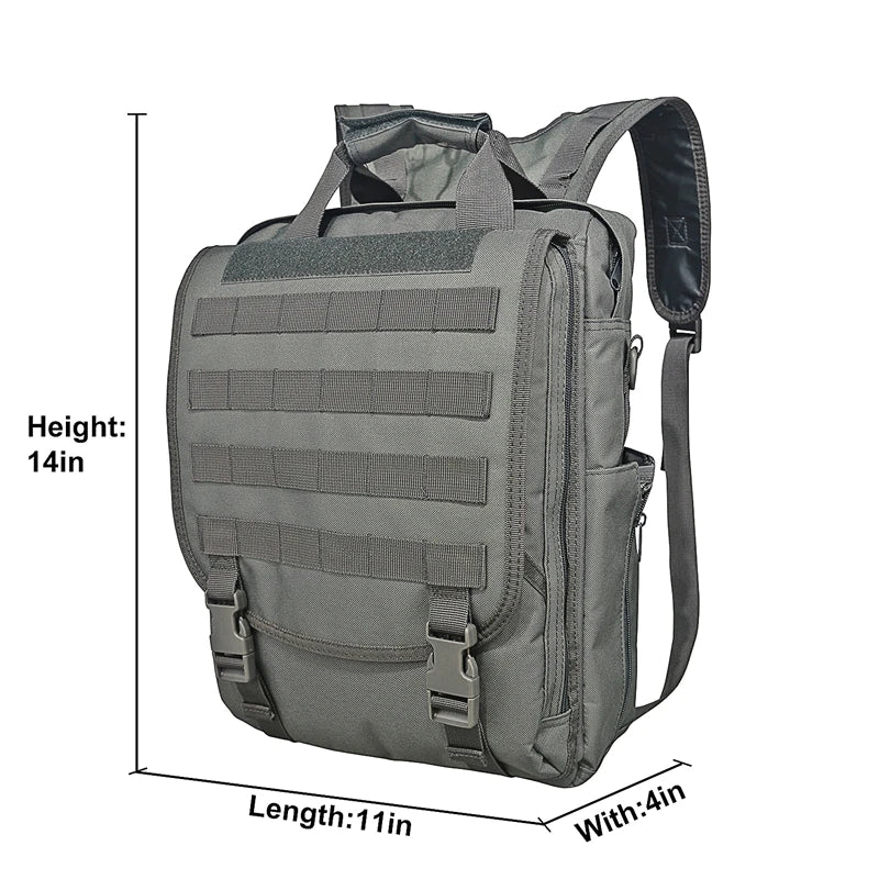 LQARMY Tactical Molle Laptop Backpack Messenger Bag For Outdoor Use