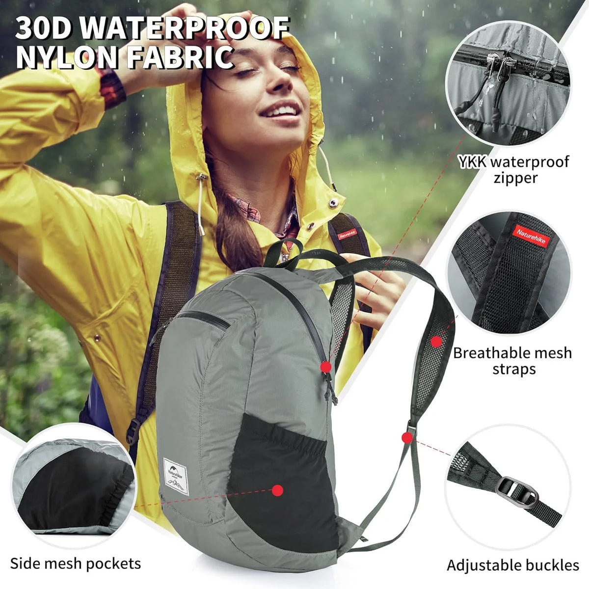 Naturehike Ultralight Foldable Waterproof Hiking Backpack