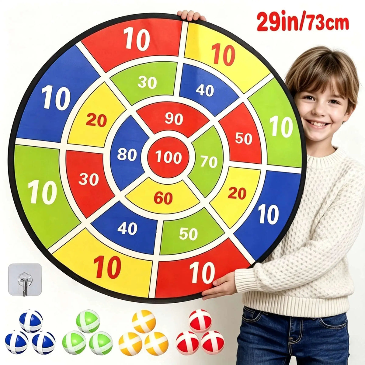 Sticky Ball Dart Board Game for Family Fun and Learning
