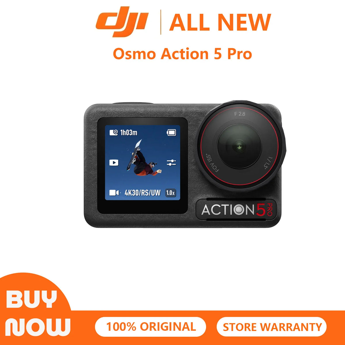 DJI Osmo Action 5 Pro Waterproof 4K Camera With Stabilization