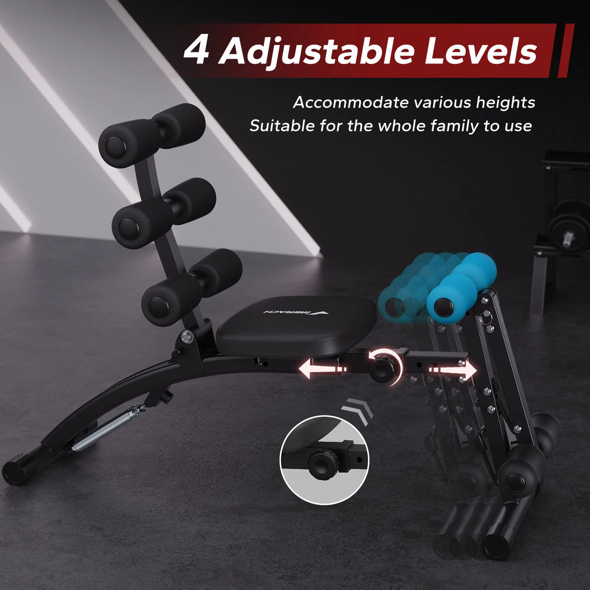 MERACH Adjustable Ab Trainer Bench for Home Gym Strength Training