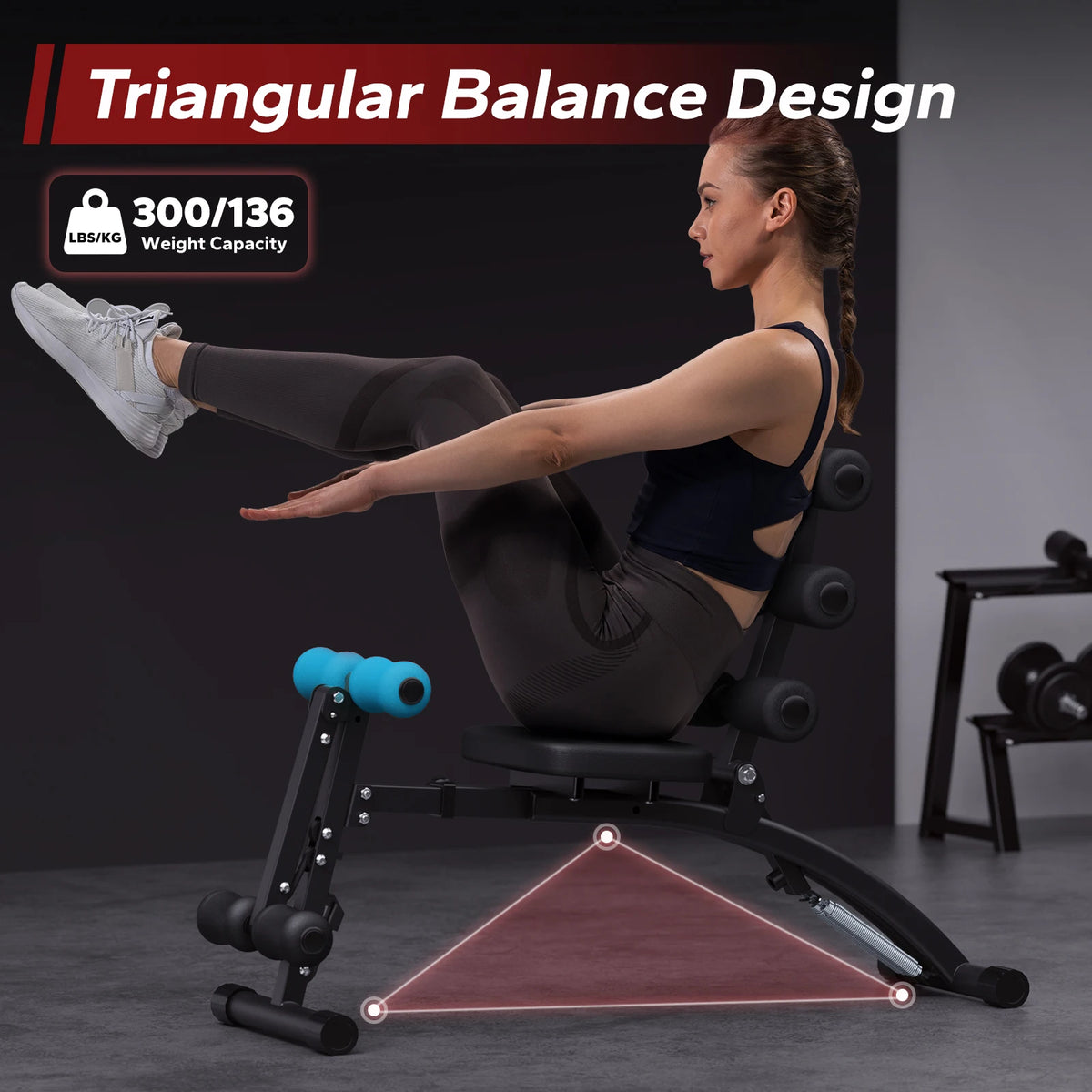 MERACH Adjustable Ab Trainer Bench for Home Gym Workouts