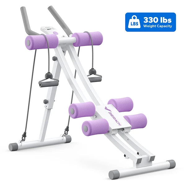 MERACH Foldable Dual Track Adjustable Ab Trainer With LCD Display