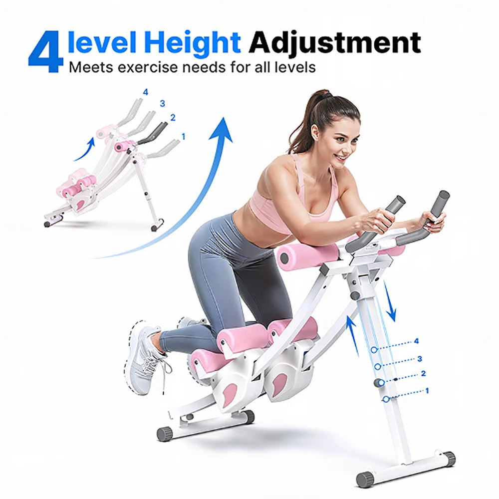 MERACH Dual Split Track Ab Machine Foldable Core Trainer
