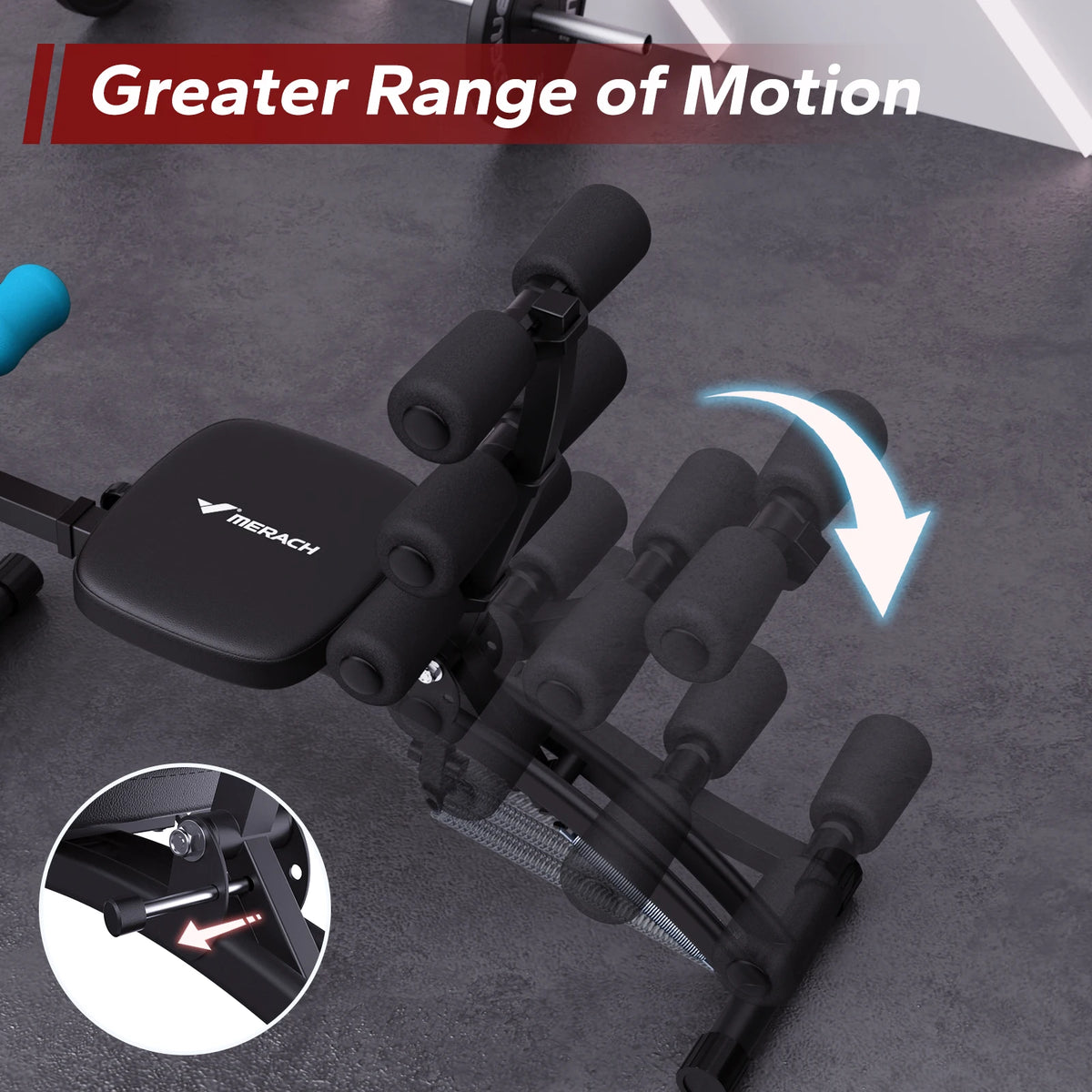 MERACH Adjustable Ab Trainer Bench for Home Gym Workouts