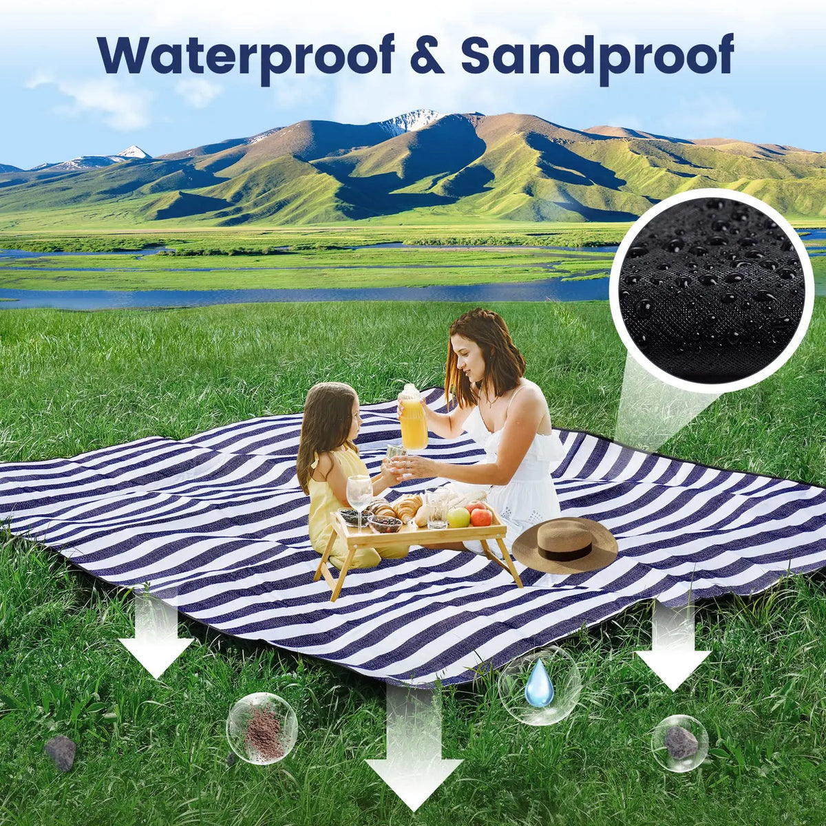 Waterproof Foldable Picnic And Beach Blanket For Outdoor Adventures