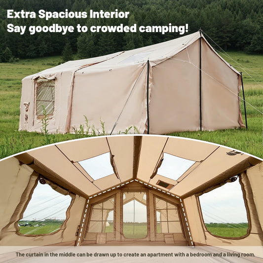 Pakicetus Inflatable Camping Tent Quick Setup Waterproof Windproof Shelter
