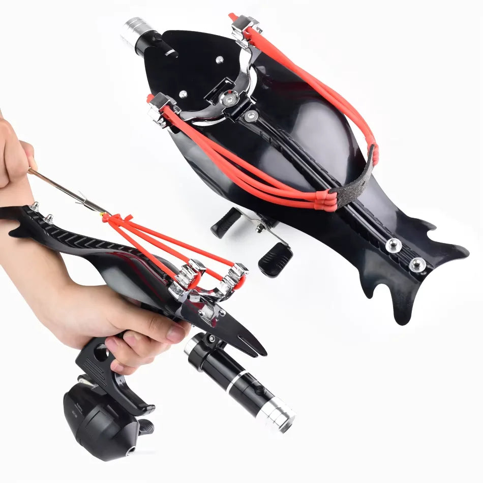 Alloy Fishing Slingshot Kit With Reel And Fish Arrow