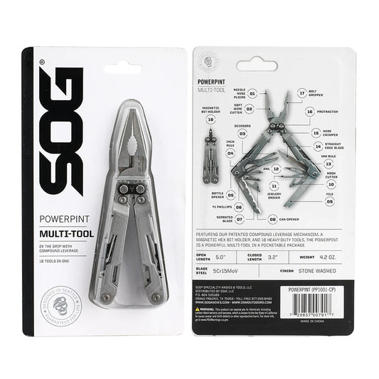 SOG PowerPint Mini Multi Tool With 18 Essential Functions