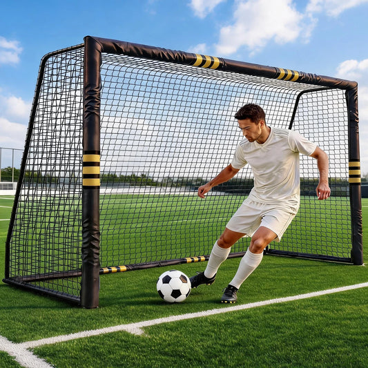 HiMISS Heavy Duty Galvanized Steel Backyard Soccer Goal Net