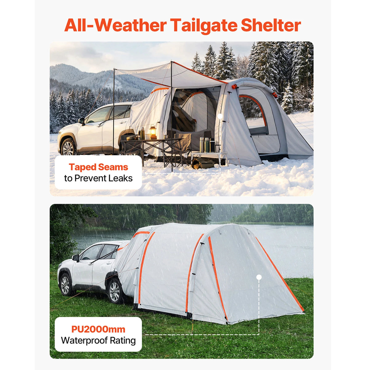 SucceBuy Inflatable SUV Tent With Awning For Outdoor Camping