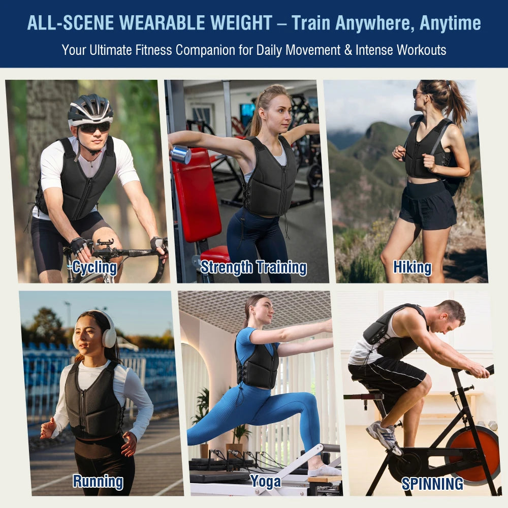 Women's Breathable Adjustable Weighted Vest With Secure Fit For Training