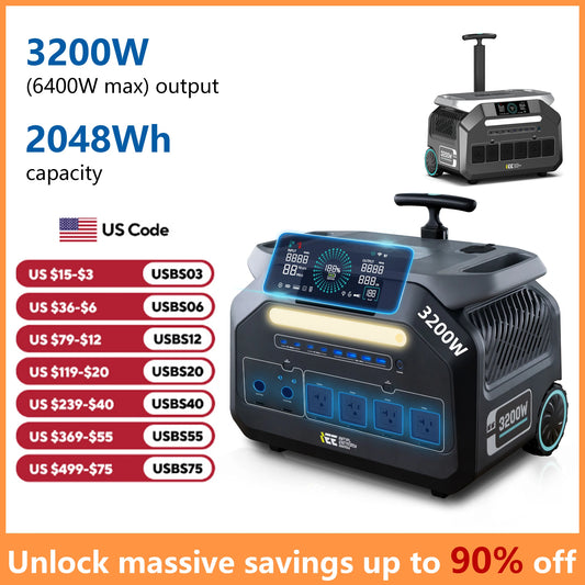 IEE Portable Solar Power Station With LiFePO4 Battery for Backup