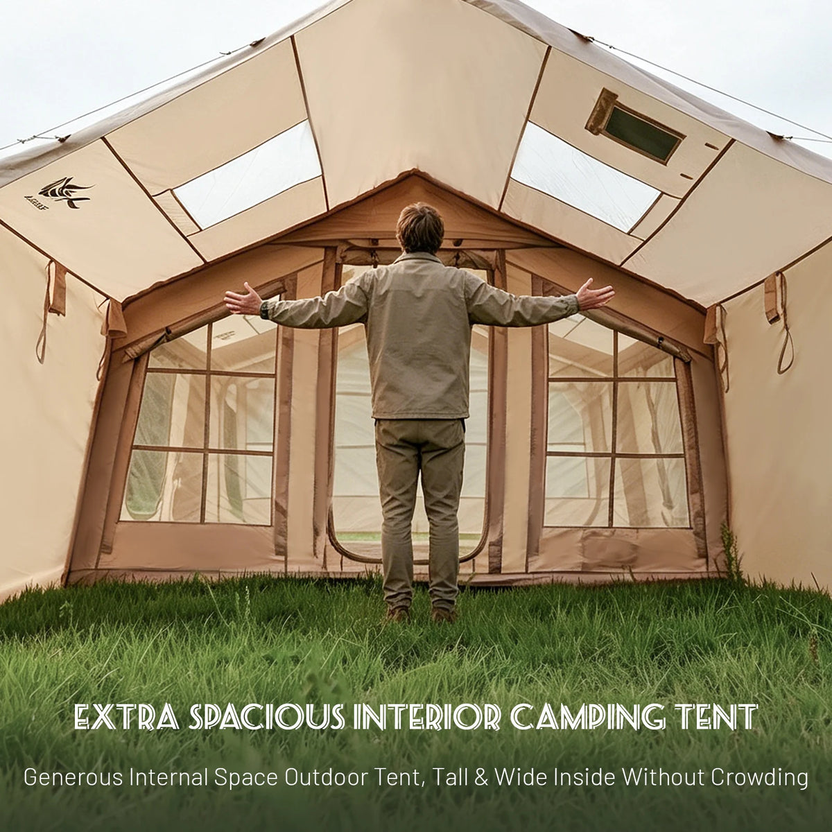 Pakicetus Inflatable Camping Tent Quick Setup Waterproof Windproof Shelter