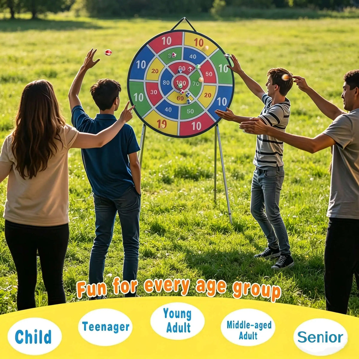 Sticky Ball Dart Board Game for Family Fun and Learning