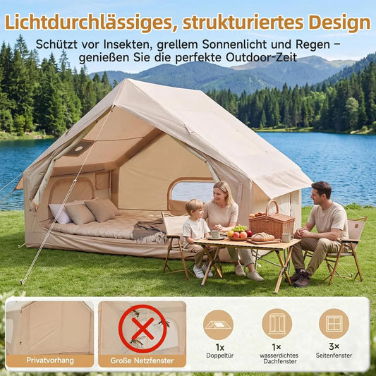 Garvee Inflatable Camping Tent With Waterproof Family Shelter