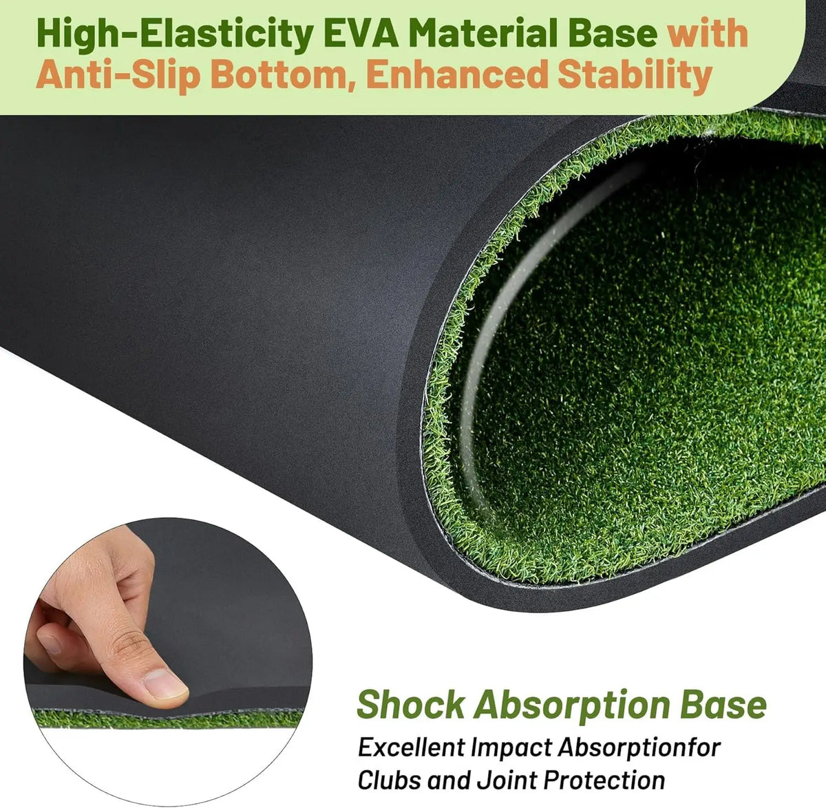 Dual Turf Golf Hitting Mat for Indoor and Outdoor Practice