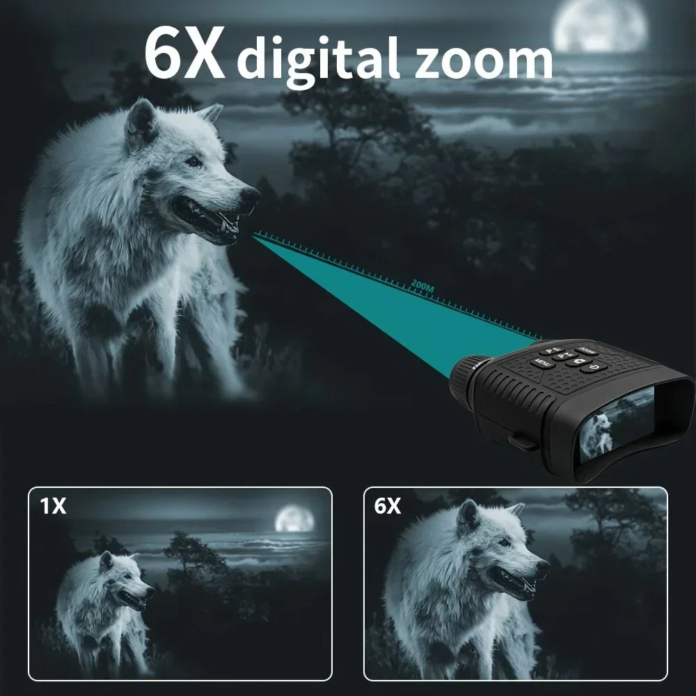 Digital Night Vision Binoculars With Infrared Recording For Wildlife Observation