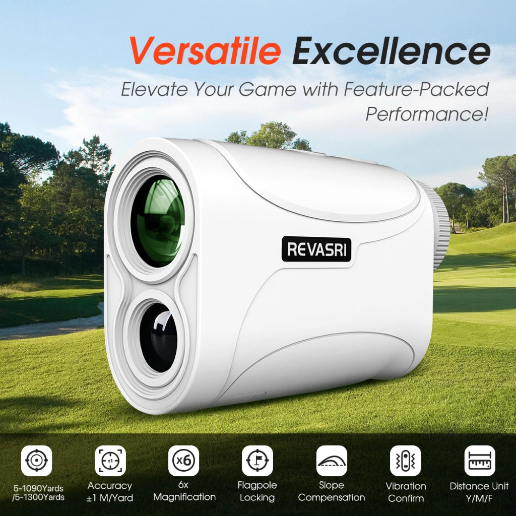 REVASRI Golf Rangefinder With Flag Lock Vibration Alert Slope Mode