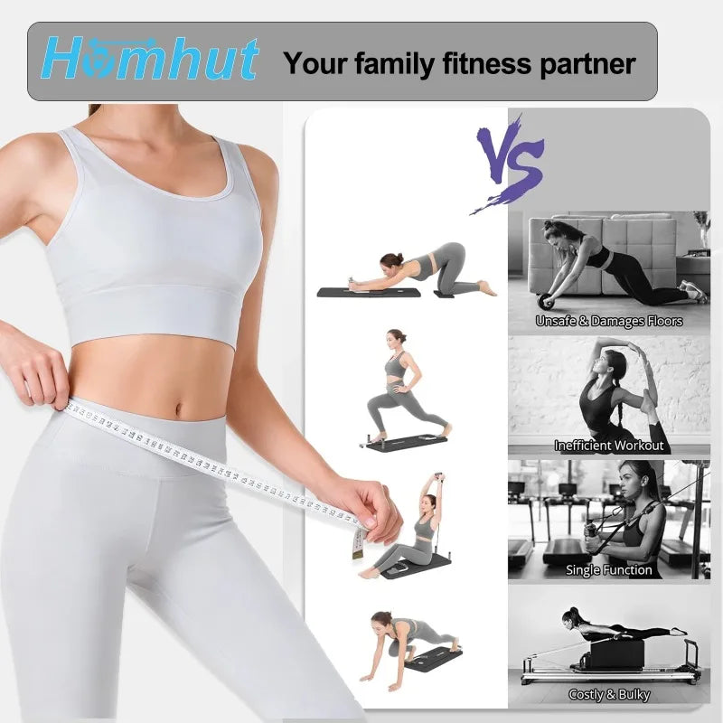 Foldable Home Workout Board With Resistance Bands Push Up Handles