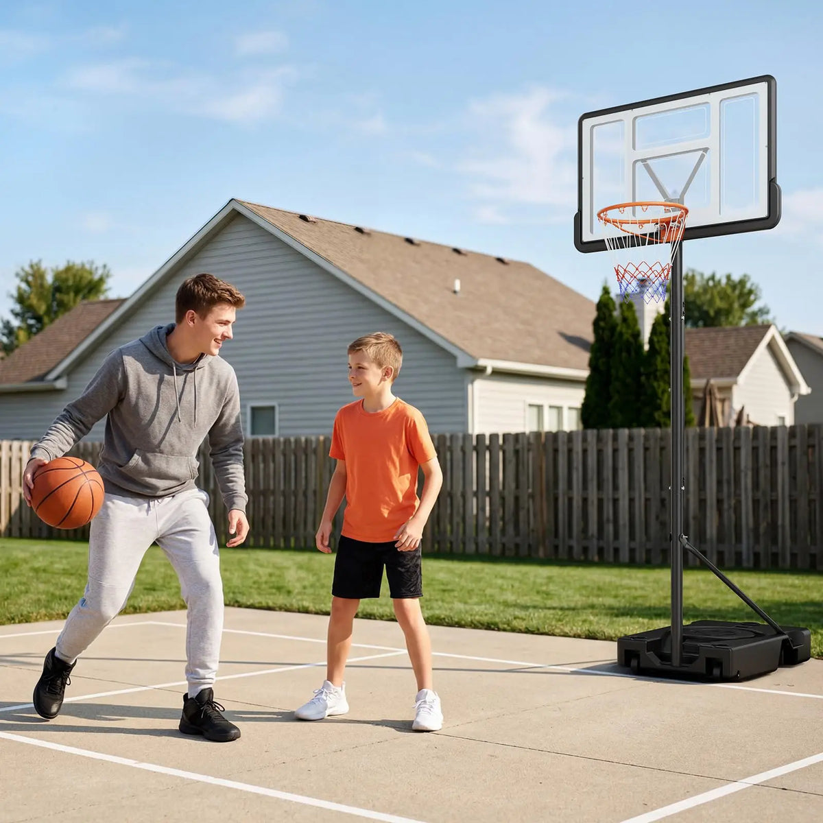 HiMISS Adjustable Portable Basketball Hoop For Backyard And Driveway
