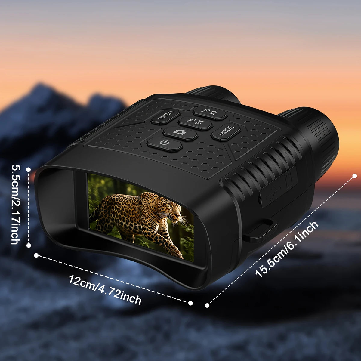 Digital Night Vision Binoculars With Infrared Recording For Wildlife Observation