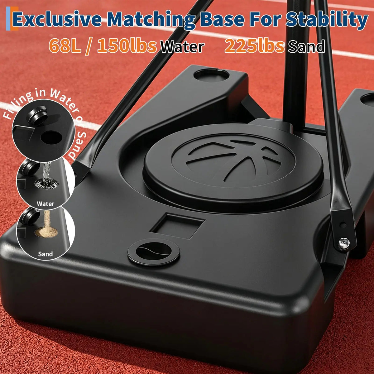 HiMISS Adjustable Portable Basketball Hoop For Backyard And Driveway