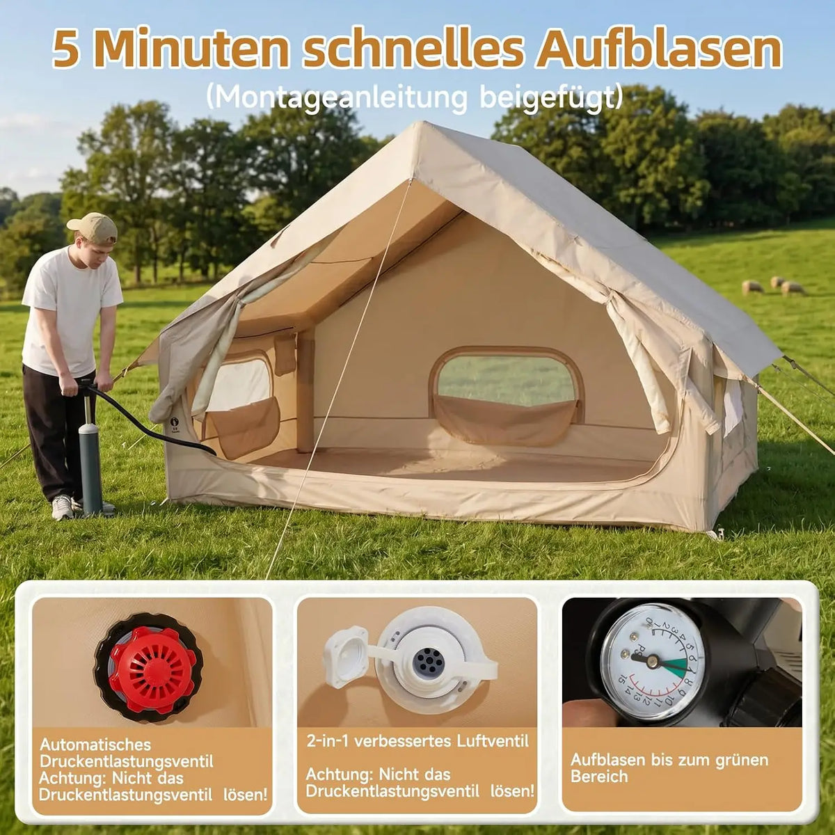 Garvee Inflatable Camping Tent for Outdoor Family Adventures