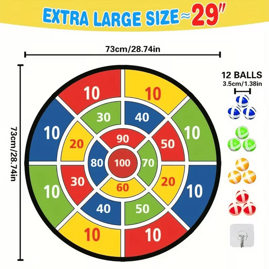 Sticky Ball Dart Board Game for Family Fun and Learning