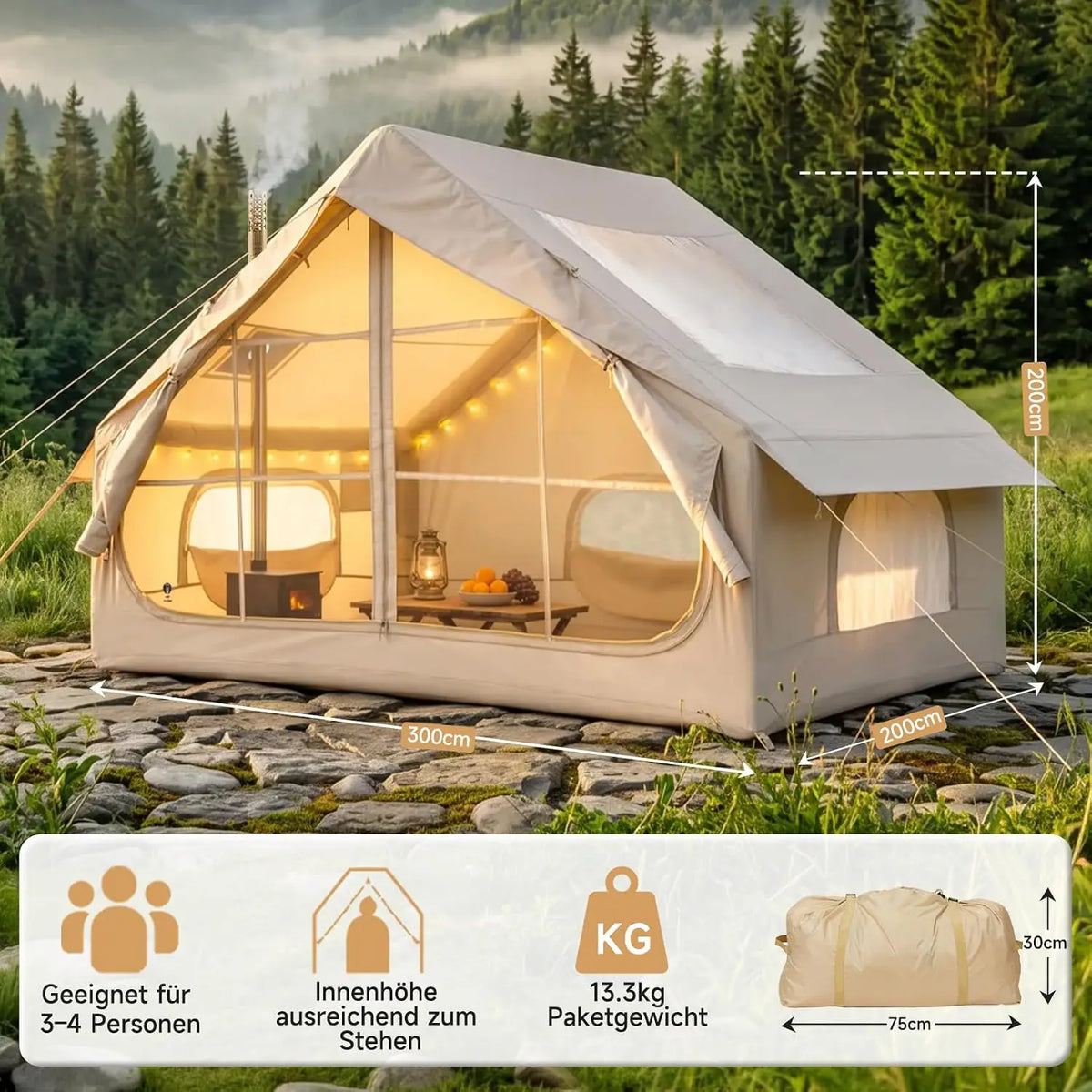 Garvee Inflatable Camping Tent for Outdoor Family Adventures