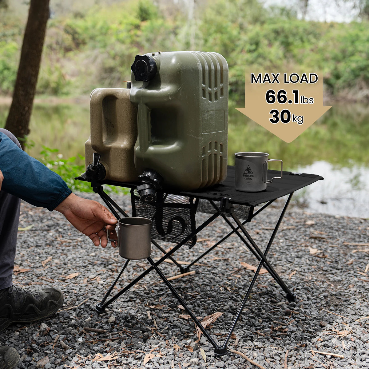 OneTigris Foldable Camping Table With Integrated Storage