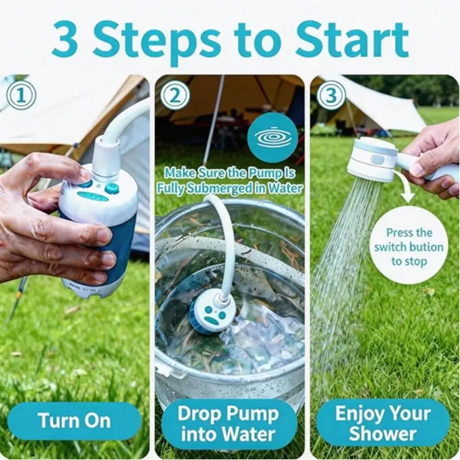 Portable Rechargeable Handheld Camping Shower For Travel And Outdoor Use