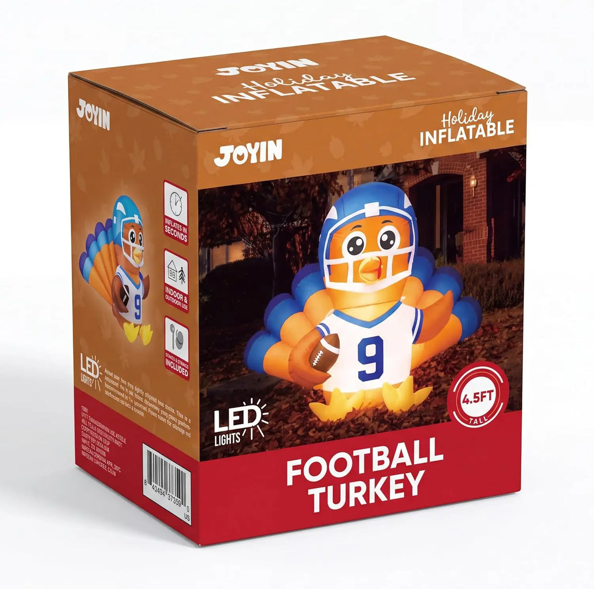 Joyfy Light Up Thanksgiving Turkey Inflatable Outdoor Decoration