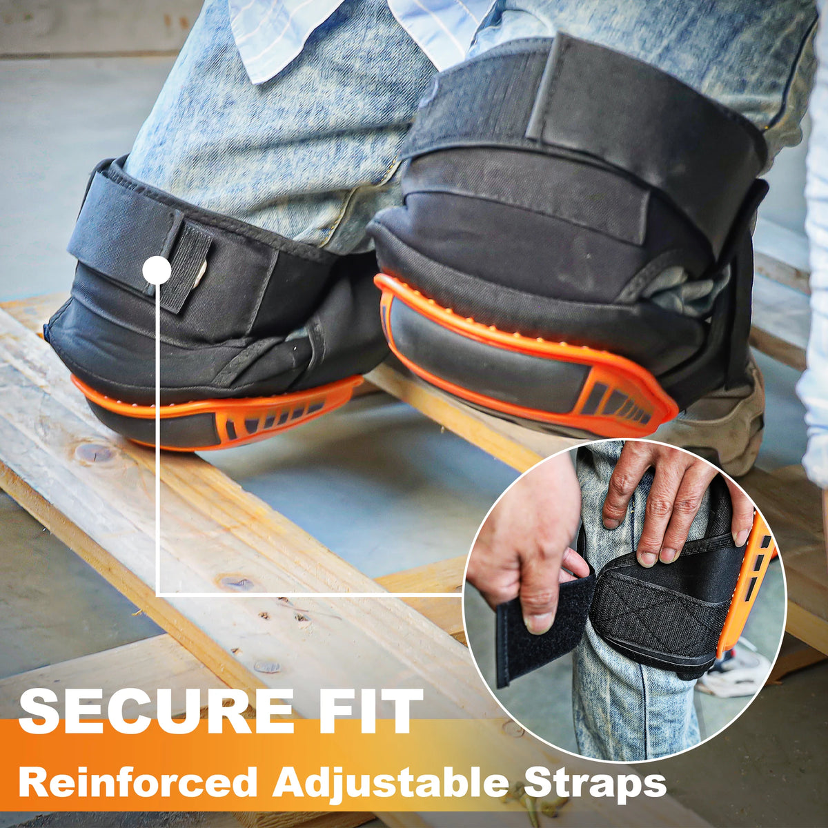 HERZO Heavy Duty Work Knee Pads for Comfortable Protection