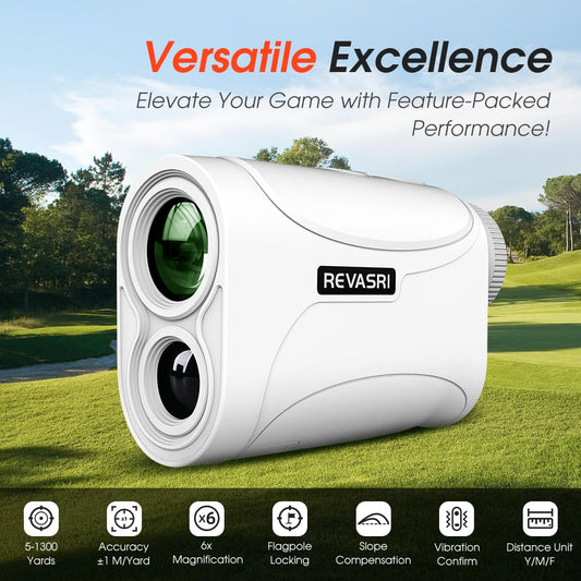 REVASRI Golf Rangefinder With Flag Lock Vibration Alert Slope Mode