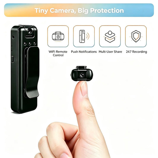 Mini Clip On Body Camera Recorder With Night Vision and Motion Detection