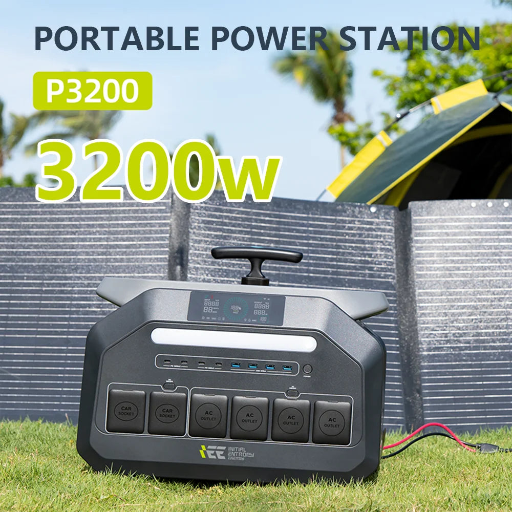 IEE P3200 LiFePO4 Portable Power Station for Home Backup