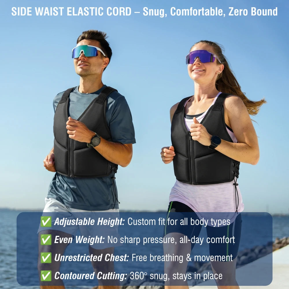 Women's Breathable Adjustable Weighted Vest With Secure Fit For Training