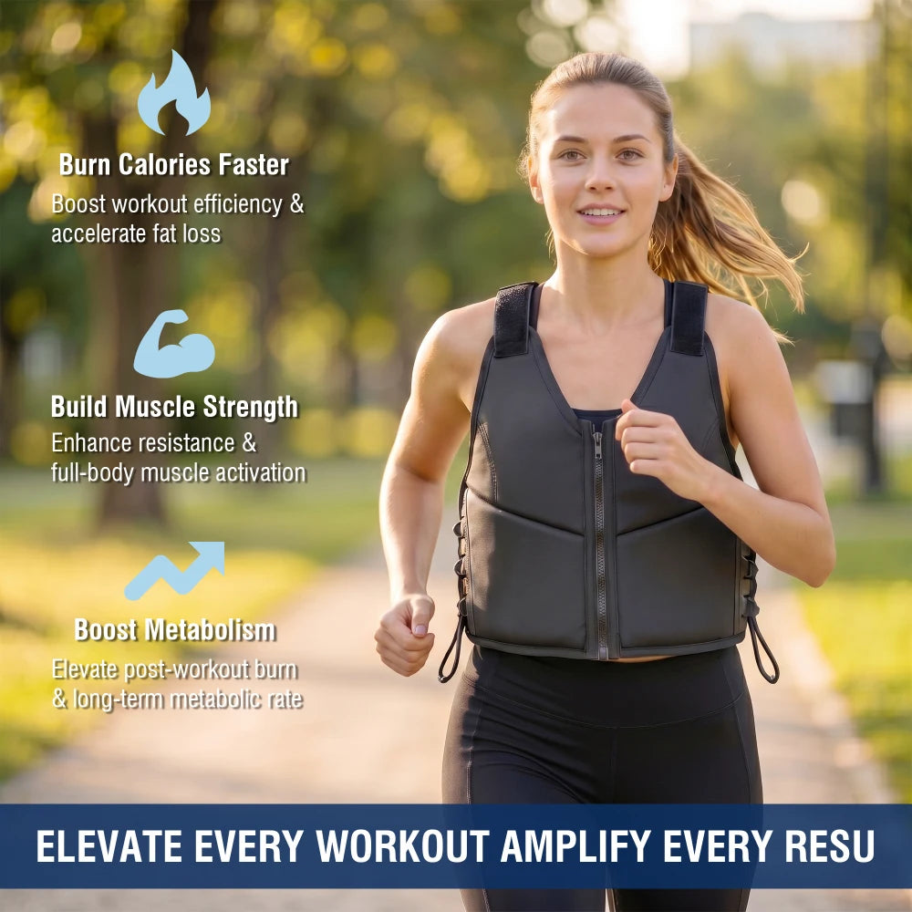 Women's Breathable Adjustable Weighted Vest With Secure Fit For Training