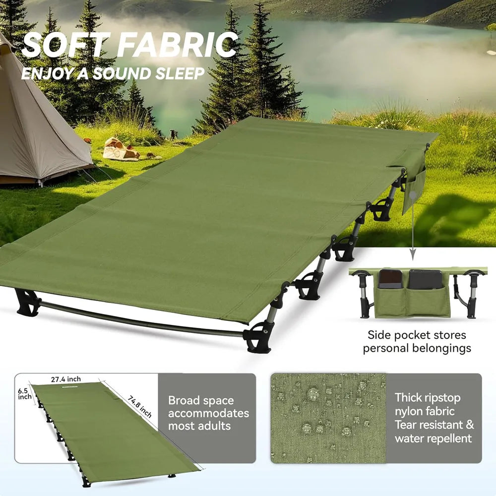 Portable Folding Camping Cot for Outdoor Travel and Backpacking
